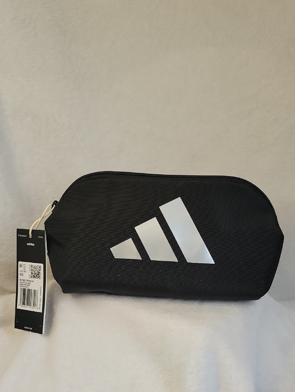 adidas Black Toiletry Pouch with White Logo